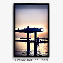 Pixel Art Poster - Worldly Jetty (8 Bit Psychedelic Trippy Video Game Print)