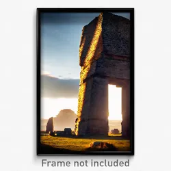 Pixel Art Poster - Monumental Megalith (8 Bit Psychedelic Video Game Print)