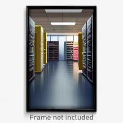 Pixel Art Poster - Distant Storage Room (8 Bit Psychedelic Video Game Print)