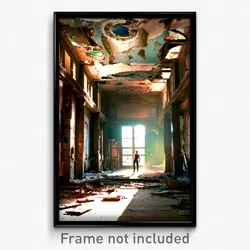 Pixel Art Poster - Artistic Derelict (8 Bit Psychedelic Trippy Video Game Print)