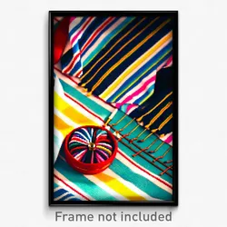 Pixel Art Poster - Striped Haberdashery (8 Bit Psychedelic Video Game Print)