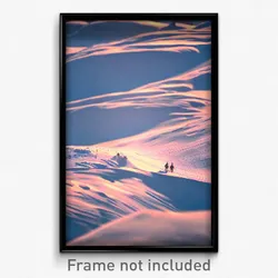 Pixel Art Poster - Detailed Snowfields (8 Bit Psychedelic Video Game Print)