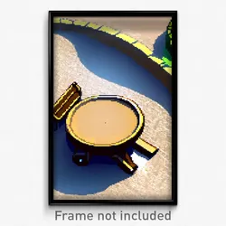 Pixel Art Poster - Round Barrow (8 Bit Psychedelic Trippy Video Game Print)