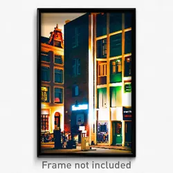 Pixel Art Poster - Remote Amsterdam (8 Bit Psychedelic Trippy Video Game Print)