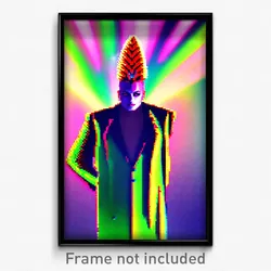 Pixel Art Poster - Stylish Spike (8 Bit Psychedelic Trippy Video Game Print)