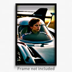 Pixel Art Poster - Thoughtful Racecar (8 Bit Psychedelic Video Game Print)