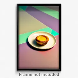 Pixel Art Poster - Well Made Pastel De Nata (8 Bit Psychedelic Video Game Print)