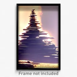 Pixel Art Poster - Unique Cairn (8 Bit Psychedelic Trippy Video Game Print)