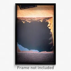 Pixel Art Poster - Square Sinkhole (8 Bit Psychedelic Trippy Video Game Print)