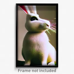 Pixel Art Poster - Flawless Rabbit (8 Bit Psychedelic Trippy Video Game Print)