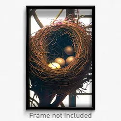 Pixel Art Poster - Squiggly Nest (8 Bit Psychedelic Trippy Video Game Print)