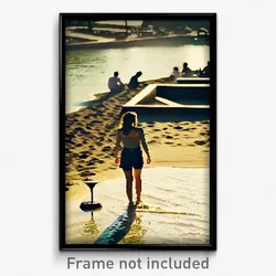 Pixel Art Poster - Urban Sandbar (8 Bit Psychedelic Trippy Video Game Print)