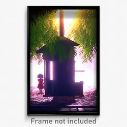 Pixel Art Poster - Shady Well (8 Bit Psychedelic Trippy Weird Video Game Print)