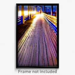 Pixel Art Poster - Thunderous Boardwalk (8 Bit Psychedelic Video Game Print)