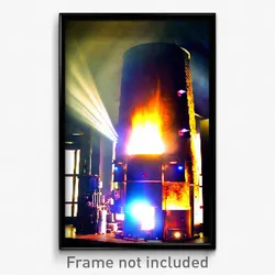 Pixel Art Poster - Glamorous Furnace (8 Bit Psychedelic Trippy Video Game Print)