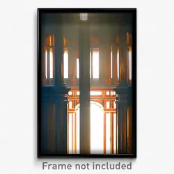 Pixel Art Poster - Captivating Architecture (8 Bit Psychedelic Video Game Print)