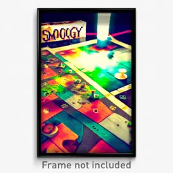Pixel Art Poster - Smoggy Board Game (8 Bit Psychedelic Trippy Video Game Print)