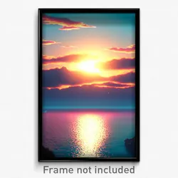 Pixel Art Poster - Heavenly Shore (8 Bit Psychedelic Trippy Video Game Print)