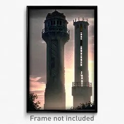 Pixel Art Poster - Rundown Tower (8 Bit Psychedelic Trippy Video Game Print)