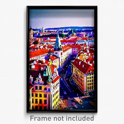 Pixel Art Poster - Captivating Prague (8 Bit Psychedelic Video Game Print)