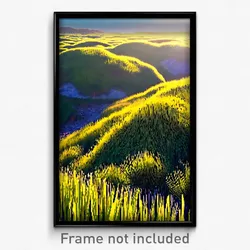 Pixel Art Poster - Heavenly Grassland (8 Bit Psychedelic Video Game Print)