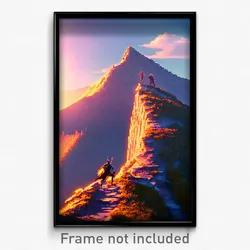 Pixel Art Poster - Outlandish Ridge (8 Bit Psychedelic Trippy Video Game Print)