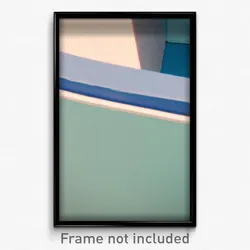 Pixel Art Poster - Light Blue Ledge (8 Bit Psychedelic Trippy Video Game Print)