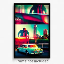 Pixel Art Poster - Extra Small Austin (8 Bit Psychedelic Video Game Print)
