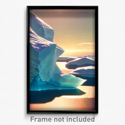 Pixel Art Poster - Imperfect Iceberg (8 Bit Psychedelic Trippy Video Game Print)