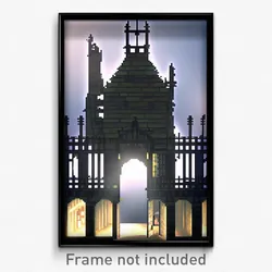 Pixel Art Poster - Old Portcullis (8 Bit Psychedelic Trippy Video Game Print)