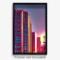 Pixel Art Poster - Flat Vienna (8 Bit Psychedelic Trippy Weird Video Game Print)