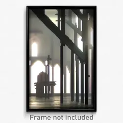 Pixel Art Poster - Simplistic Portcullis (8 Bit Psychedelic Video Game Print)