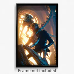 Pixel Art Poster - Adventurous Grotesque (8 Bit Psychedelic Video Game Print)