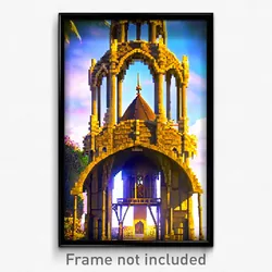 Pixel Art Poster - Large Folly (8 Bit Psychedelic Trippy Weird Video Game Print)