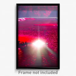 Pixel Art Poster - Red Pond (8 Bit Psychedelic Trippy Weird Video Game Print)