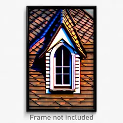 Pixel Art Poster - Spotted Dormer (8 Bit Psychedelic Trippy Video Game Print)