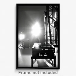 Pixel Art Poster - Black And White Aerie (8 Bit Psychedelic Video Game Print)