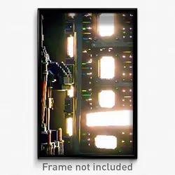 Pixel Art Poster - Nifty Armoury (8 Bit Psychedelic Trippy Video Game Print)