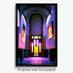 Pixel Art Poster - Sharp Gallery (8 Bit Psychedelic Trippy Video Game Print)