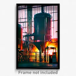 Pixel Art Poster - Bleak Brewery (8 Bit Psychedelic Trippy Video Game Print)