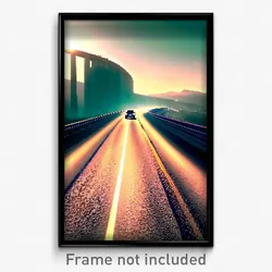 Pixel Art Poster - Enchanting Highway (8 Bit Psychedelic Video Game Print)