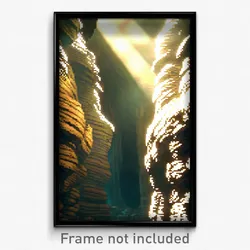 Pixel Art Poster - Wiry Chasm (8 Bit Psychedelic Trippy Weird Video Game Print)