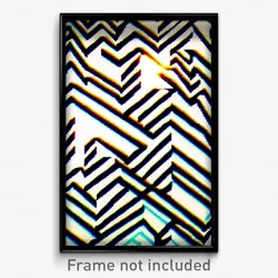 Pixel Art Poster - Zigzag Domain (8 Bit Psychedelic Trippy Video Game Print)