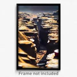 Pixel Art Poster - Dirty Trenches (8 Bit Psychedelic Trippy Video Game Print)