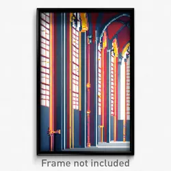 Pixel Art Poster - Zealous Scriptorium (8 Bit Psychedelic Video Game Print)