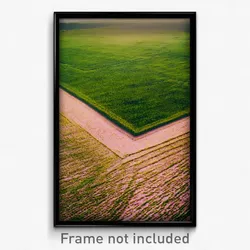 Pixel Art Poster - Square Grassland (8 Bit Psychedelic Trippy Video Game Print)