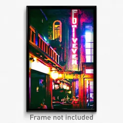 Pixel Art Poster - Fluid Tavern (8 Bit Psychedelic Trippy Video Game Print)