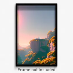 Pixel Art Poster - Rosy Karst (8 Bit Psychedelic Trippy Weird Video Game Print)