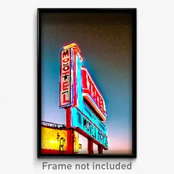 Pixel Art Poster - Magnificent Motel (8 Bit Psychedelic Trippy Video Game Print)