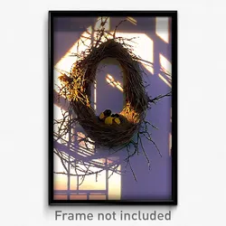 Pixel Art Poster - Noteworthy Nest (8 Bit Psychedelic Trippy Video Game Print)